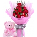 Send Flower With Bear to philippines