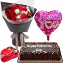 valentines day rose balloon cake with chocolates philippines