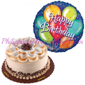 coffee latte cake with birthday balloon to philippines
