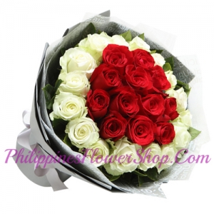send eternal missing 36 red and white rose to philippines