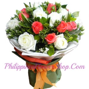 send forever 12 mixed rose bouquet to philippines
