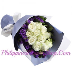 send dream 24 white roses to philippines