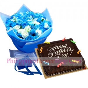 send fathers day flower with chocolate cake to philippines