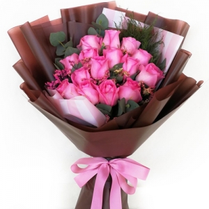 send 15 pcs. pink ecuadorian roses bouquet to philippines