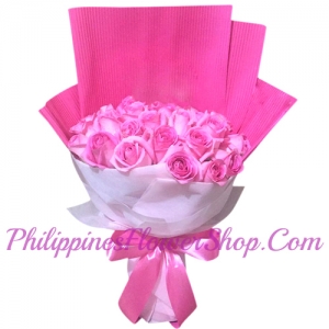 send commitment 24 pink roses to philippines