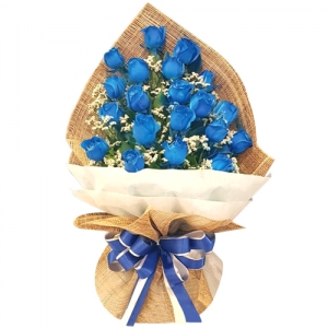 send 20 pcs. blue spray roses bouquet to philippines
