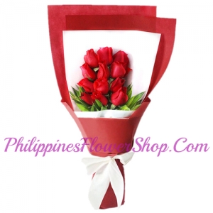 send a bouquet of 12 red roses to manila