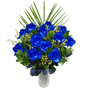 12 Blue Roses Send To Philippines