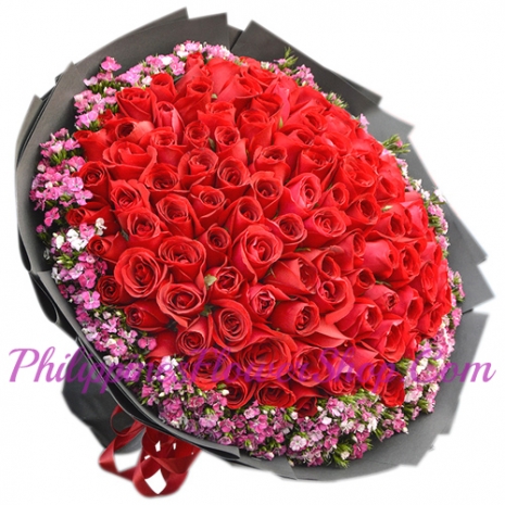 send so sweet 99 red roses bouquet to philippines