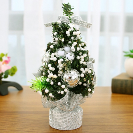 send 20cm silver mini decorated christmas tree to philippines