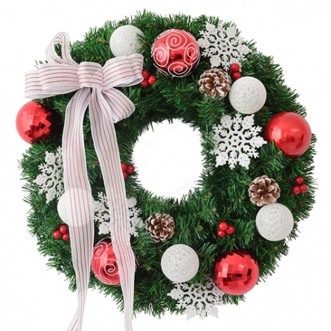 send cotton ball christmas wreath door hanging to philippines
