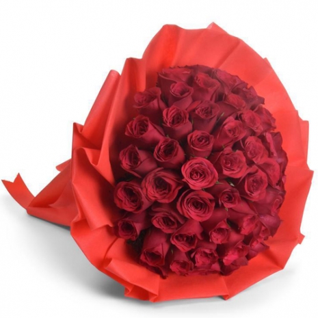 send 4 dozen fresh red roses in bouquet to philippines