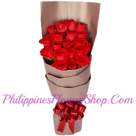 24 Red Rose & Lisianthus to manila