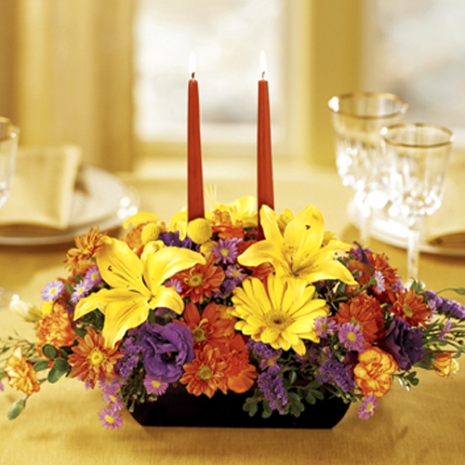 Send Flower Basket with Candle to Manila Philippines