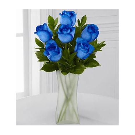 6 Blue Roses Send To Philippines