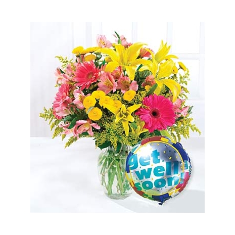 send  mixed flowers with balloons to philippines