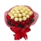 red roses with ferrero in bouquet to Philippines