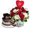 send 12 mixed roses bear balloon with chocolate to philippines