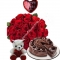 send 24 red roses bear with balloon to philippines