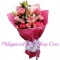 send brilliant 12 pink roses and pink lily to philippines