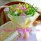 Yellow tulip with Pink Carnation Bouquet