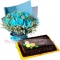 send fathers day light blue roses choco chiffon cake to philippines