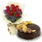 8 Pcs. Roses with Chocolate Message Cake By Max's