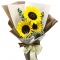 Long Stem 3 pcs Sunflowers Bouquet