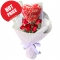 5 Red Roses with Balloon in Bouquet