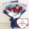 Valentine's 6 Stems Red Roses Bouquet