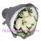 send simple 12 white roses bouquet to manila