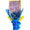 Money with 12 Blue Roses in a Bouquet