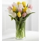 white pink and yellow tulips vase to philippines