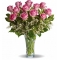 1 dozen pink roses vase to philippines