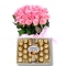 24 Pink Roses with 24 pcs Ferrero To Philippines