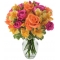 orange roses with yellow alstroemeria Send To Philippines